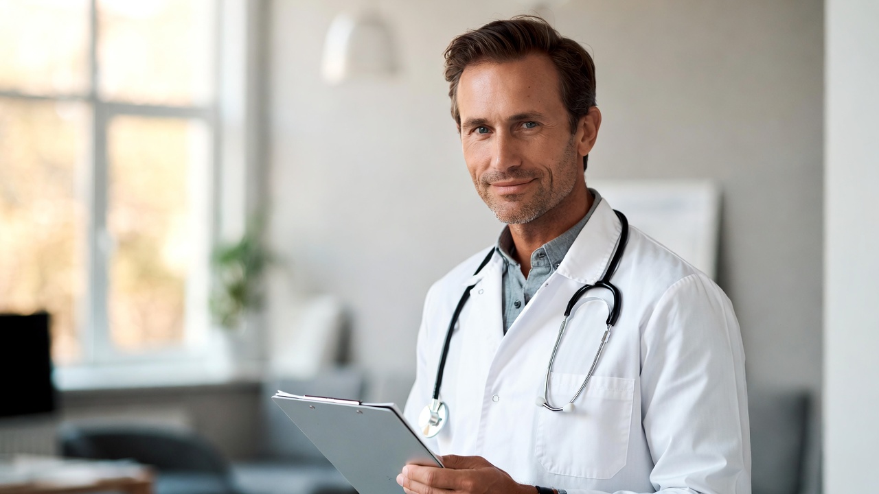 Healthcare professional with stethoscope